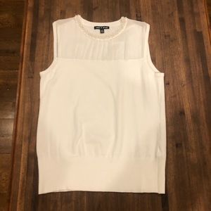 Cable & Gauge Pearl Trim Sweater